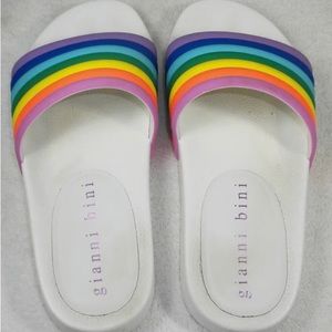 Gianni Bini rainbow color pool slides - size 10